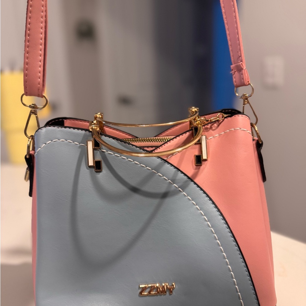 Pink and Blue Women's Bag